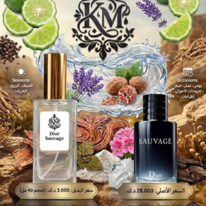 عطر كي إم سوفاج مستوحى من ديور سوفاج | تركيز اكستريت 30 % -  40مل